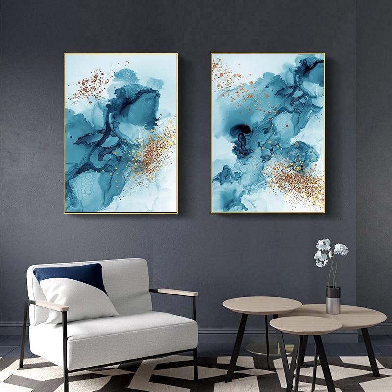 Golden Abstract Canvas – Gallery-Quality Giclée Print on Premium Canvas