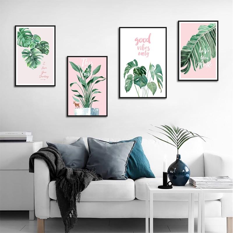 Verdant Forest Canvas – Modern Botanical Art Print