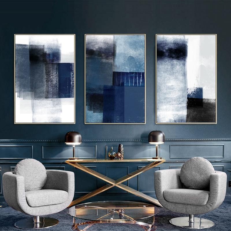 Blue Sky Canvas – Modern Abstract Art Print in Soft Blues