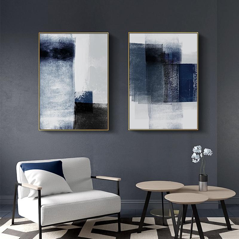 Blue Sky Canvas – Modern Abstract Art Print in Soft Blues