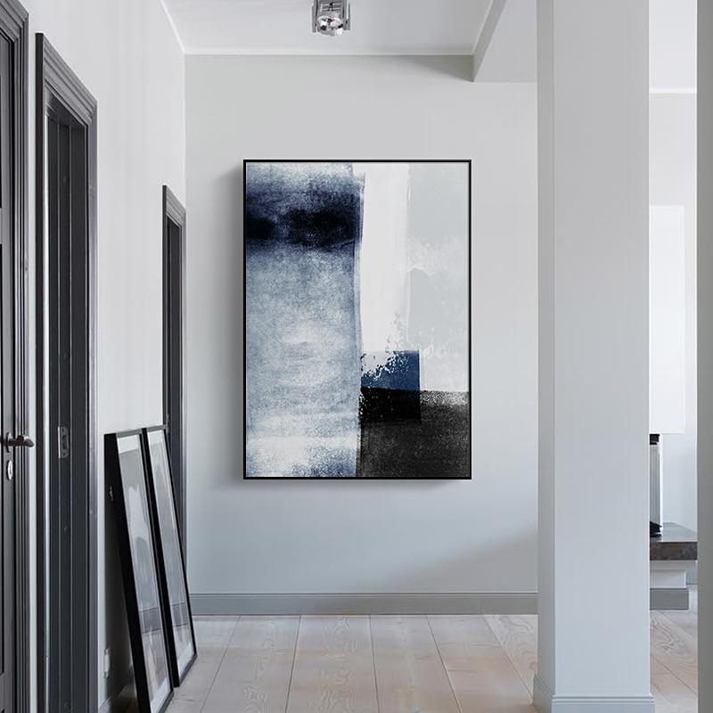 Blue Sky Canvas – Modern Abstract Art Print in Soft Blues