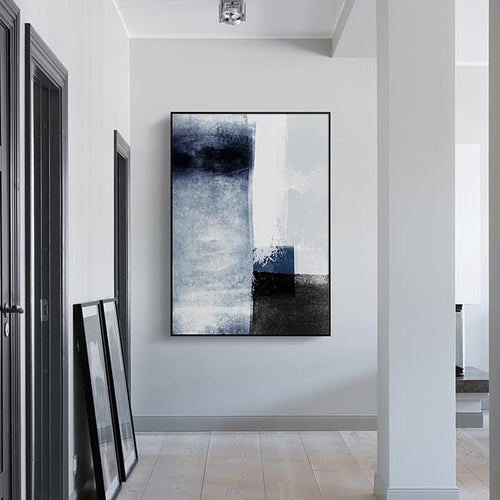Blue Sky Canvas – Modern Abstract Art Print in Soft Blues