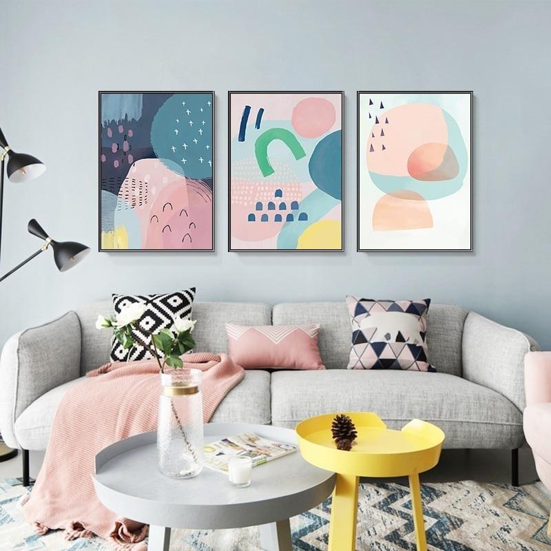 Vibrant Shapes Canvas – Modern Abstract Art Print