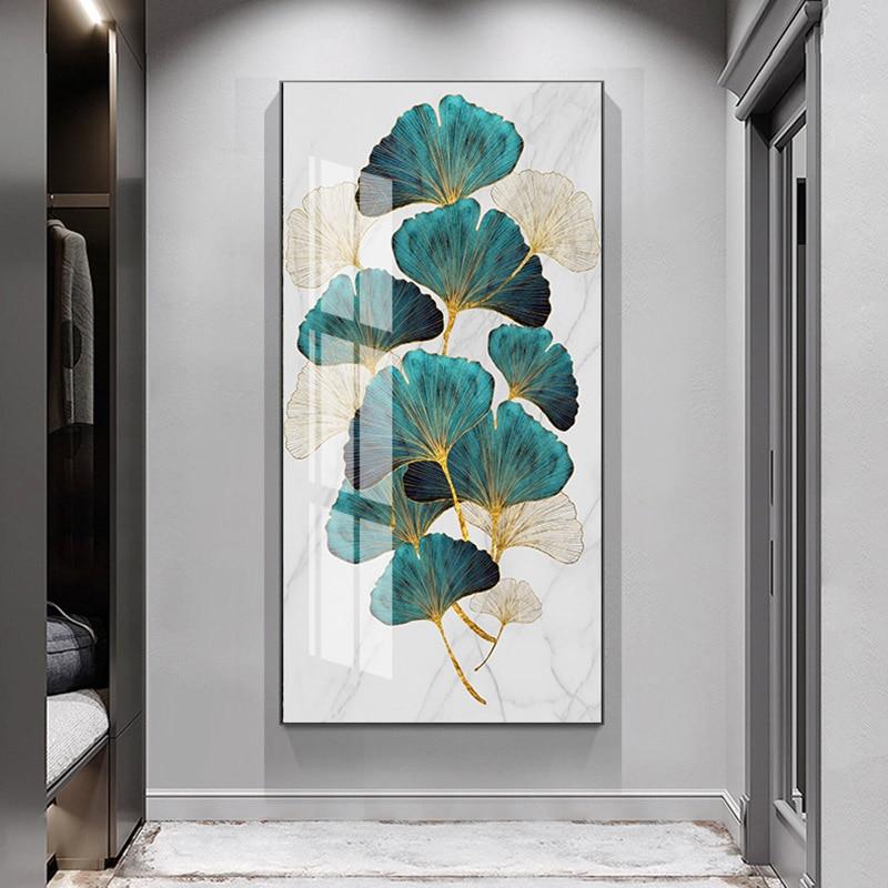 Golden Leaf Canvas – Handcrafted Luxury Art Print on Premium Cotton