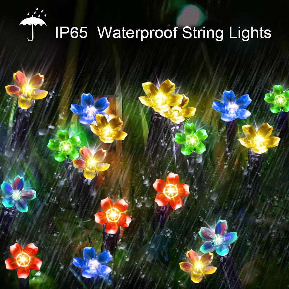 Floral Light String Lights – Ambient LED 20-Foot Outdoor Decor