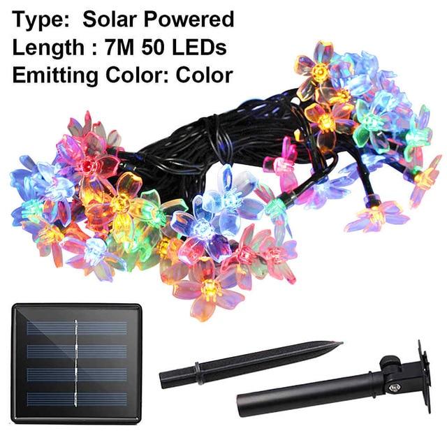 Floral Light String Lights – Ambient LED 20-Foot Outdoor Decor