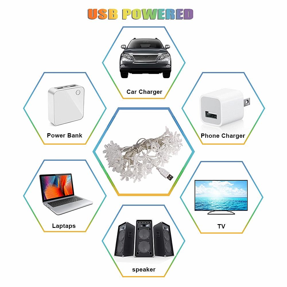 Floral Light String Lights – Ambient LED 20-Foot Outdoor Decor