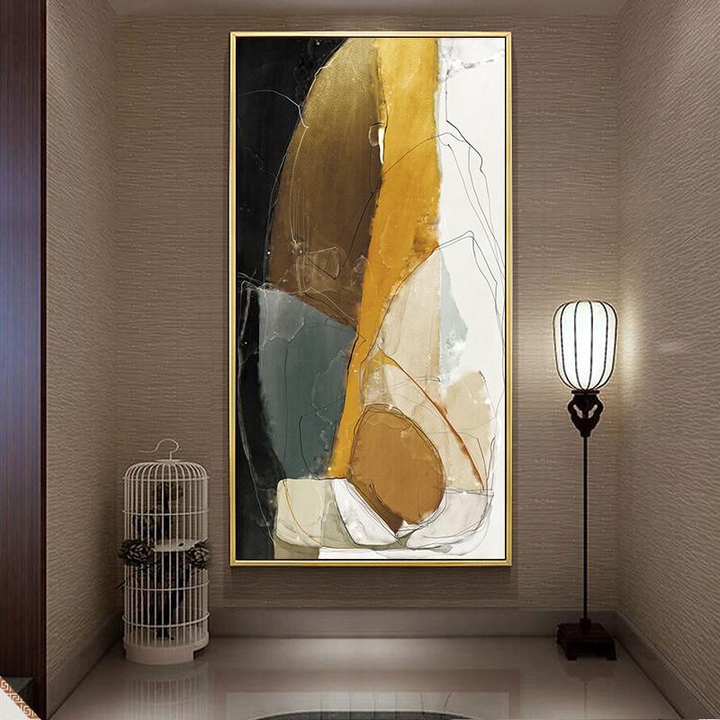Geometric Abstract Canvas – Contemporary Neutral Tones Art Print