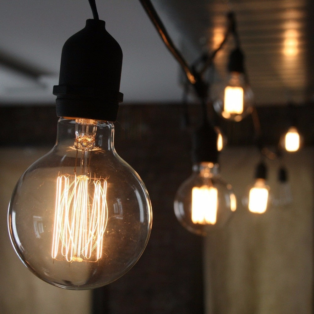Retro E27 Bulb – Vintage Glass & Brass Finish