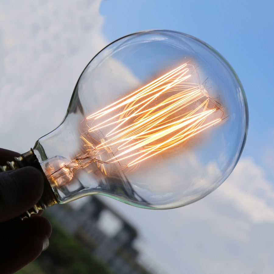 Retro E27 Bulb – Vintage Glass & Brass Finish