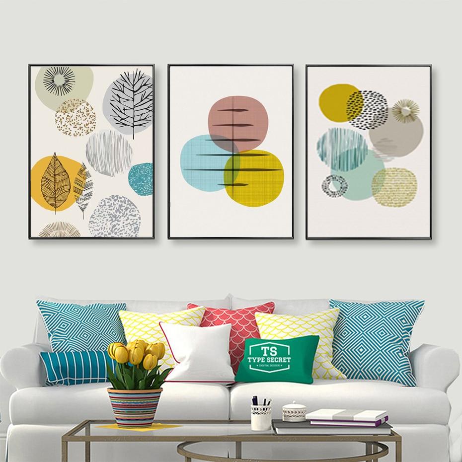 Abstract Geometric Canvas – Modern Art Print in Navy Blue