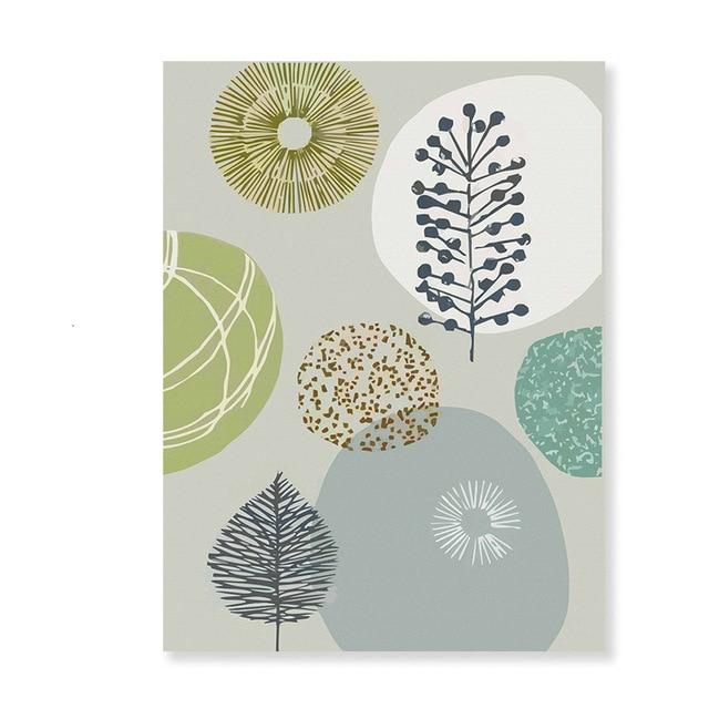 Abstract Geometric Canvas – Modern Art Print in Navy Blue