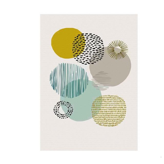 Abstract Geometric Canvas – Modern Art Print in Navy Blue