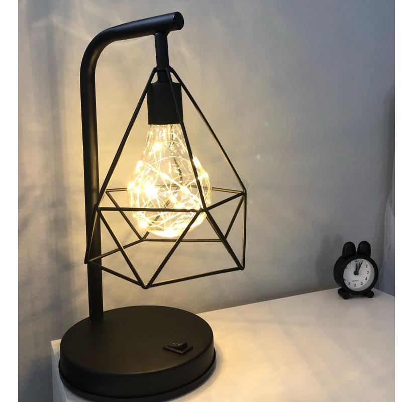 Retro Table Lamp – Industrial Matte Black Finish
