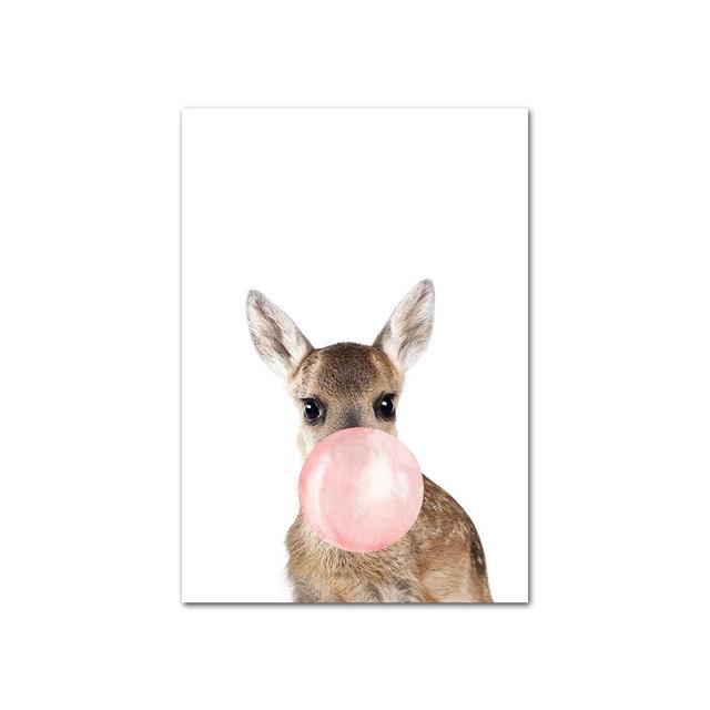 Blush Pink Bubble Canvas – Modern Abstract Art Print