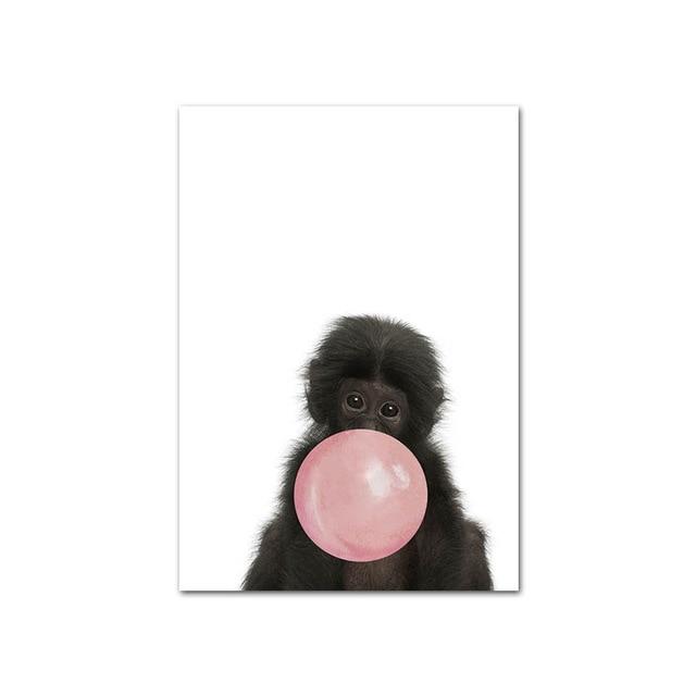 Blush Pink Bubble Canvas – Modern Abstract Art Print