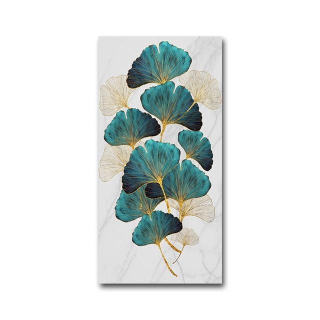 Golden Leaf Canvas – Handcrafted Luxury Art Print on Premium Cotton