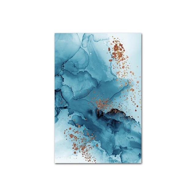 Golden Abstract Canvas – Modern Minimalist Art Print