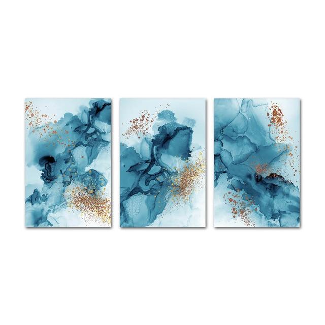 Golden Abstract Canvas – Modern Minimalist Art Print