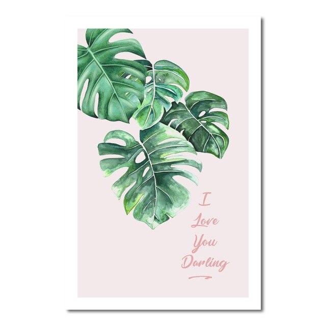Verdant Forest Canvas – Modern Botanical Art Print