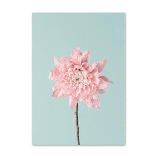Blossom Canvas – Modern Botanical Art Print in Soft Pastels