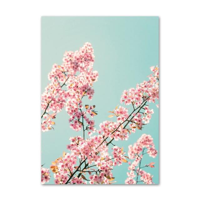 Blossom Canvas – Modern Botanical Art Print in Soft Pastels