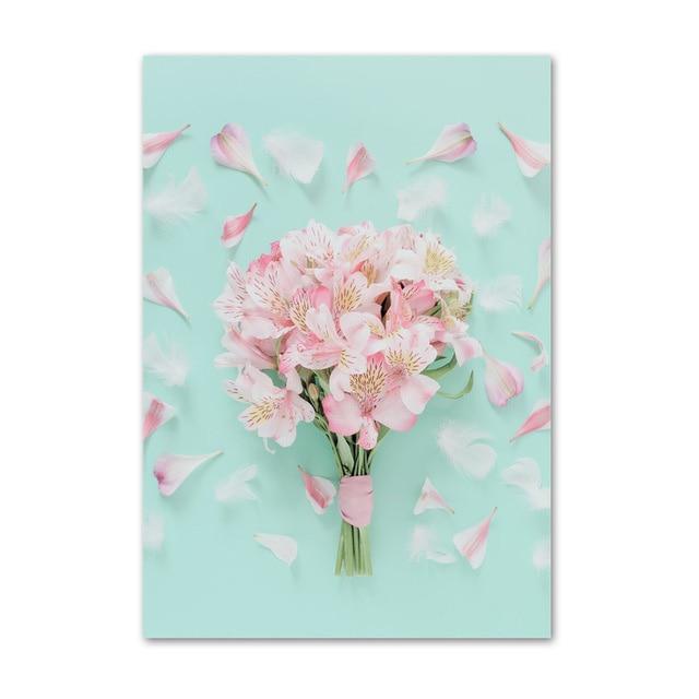 Blossom Canvas – Modern Botanical Art Print in Soft Pastels