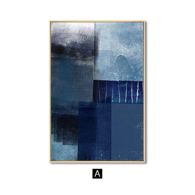 Blue Sky Canvas – Modern Abstract Art Print in Soft Blues