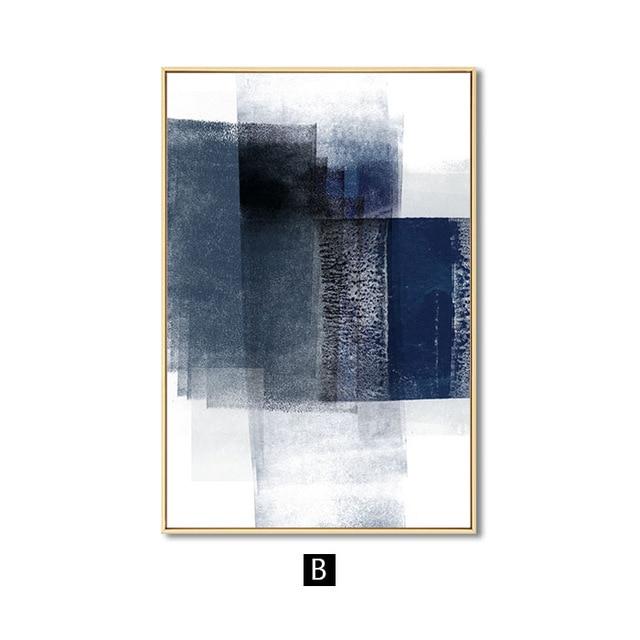 Blue Sky Canvas – Modern Abstract Art Print in Soft Blues