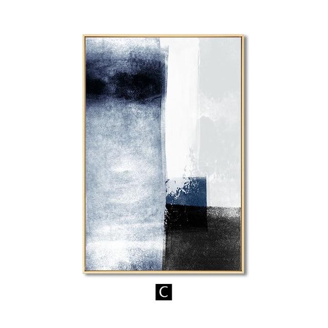 Blue Sky Canvas – Modern Abstract Art Print in Soft Blues
