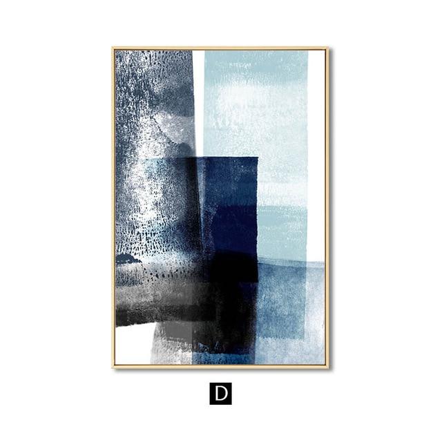 Blue Sky Canvas – Modern Abstract Art Print in Soft Blues