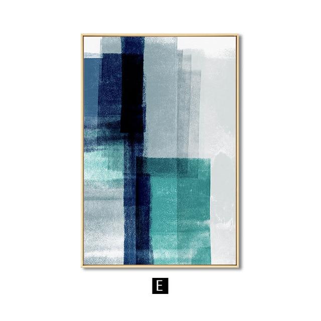 Blue Sky Canvas – Modern Abstract Art Print in Soft Blues