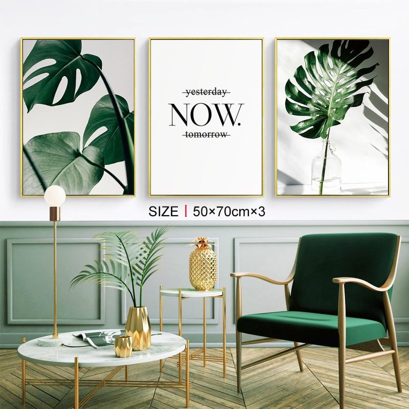 Positive Nature Canvas – Modern Botanical Art Print