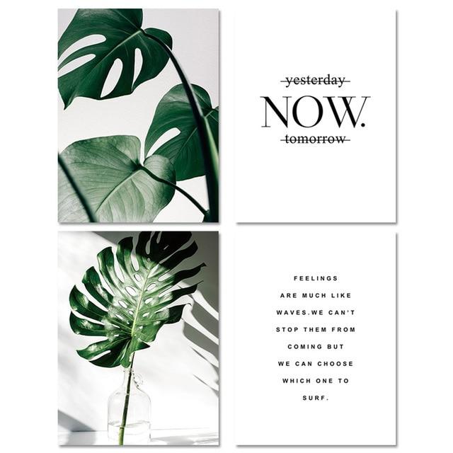Positive Nature Canvas – Modern Botanical Art Print