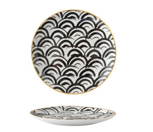 Toulouse Plate Set – Handcrafted Fine Porcelain with Elegant Gold Trim