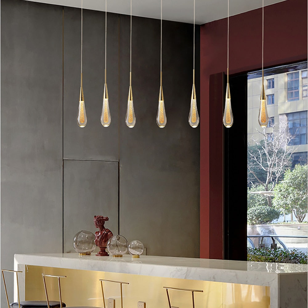 Crystal Drop Pendant Lights – Premium Handcrafted Glass Elegance