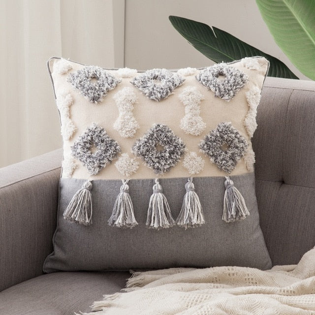 Boho Pillow Cover – Premium Long-Staple Cotton Jacquard