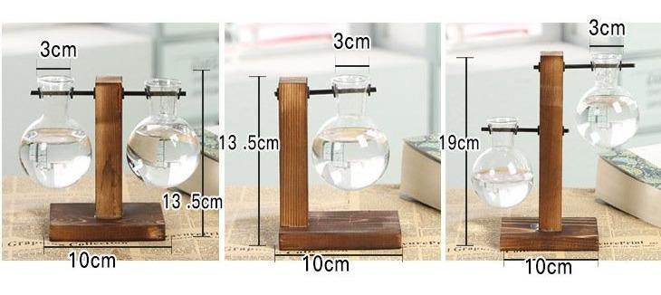 Amareto Terrarium – Handcrafted Glass & Natural Wood Eco-Friendly Decor